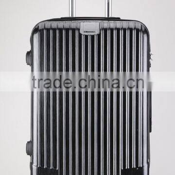 2016 new item satin black color hardshell travel luggage