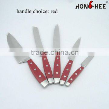 5 Pcs Red Handle Cook's Knife