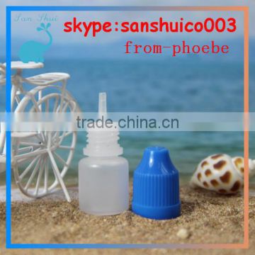 factory price 10ml pe dropper bottle for e liquid pe bottle with flat child proof cap