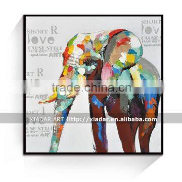 Cartoon elephant oil painting for living room wall decorative/modern oil painting on canvas