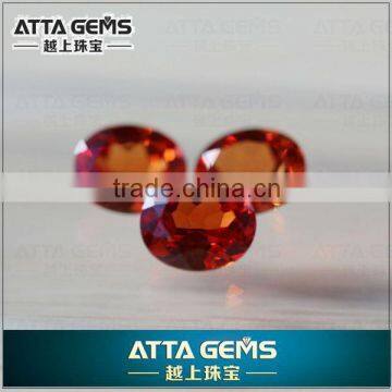 #55 synthetic padparacha corundum - cute oval cut created orange sapphire