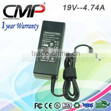 Power AC Adapter for HP 19V 4.74A 90W 4.8*1.7mm