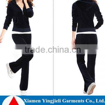 Excellent quality latest black velour jogging suits