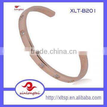 wholesale websites in china jewelry crystal bangle/ zircon bangle, crystal bracelets gold bangle in stainless steel