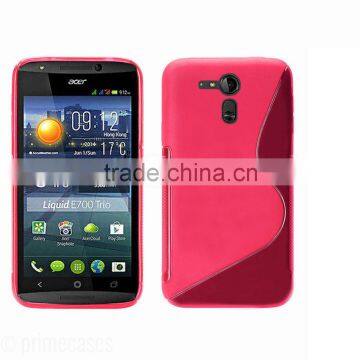 pink tpu case for Acer Liquid E700 pink s line case high quality