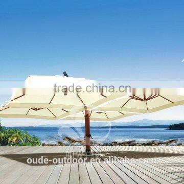 4 head combined umbrella indonesia wood parasol outdoor umbrella