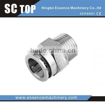 Brass pneumatic elbow nut threaded tube fitting