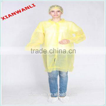 Nonwoven Yellow Lamination Visitor Gown