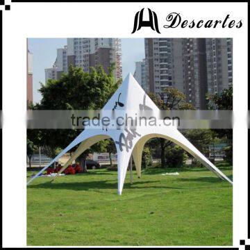 8m pure white star sun shade tents, custom made 15 person marquee tents for camping