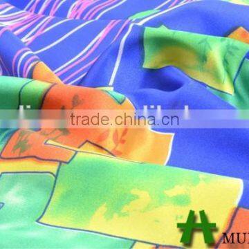 Mulinsen Textile Polyester Spandex Printing Stretchable Satin Fabric photo-2