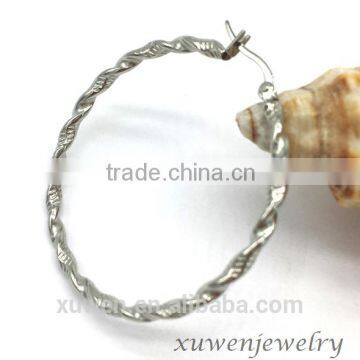 Twisted Circle Wire Stainless Steel Earrings for Young Women photo-3