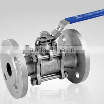 Stainless Steel 3 Pcs Flange End Ball Valve