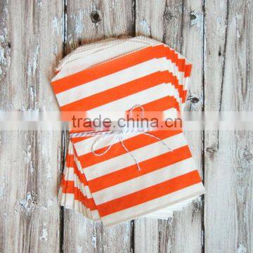 Wedding Favor Bags Orange Candy Buffet Paper Goods Birthday Party Baby Shower Circus Carn