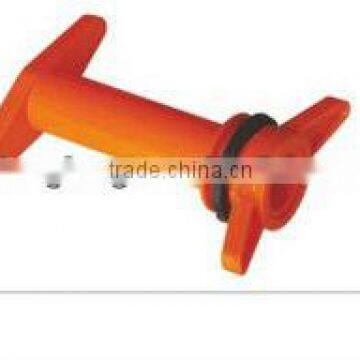 DRAIN OVERFLOW PIPE ORANGE BLUE PLASTIC