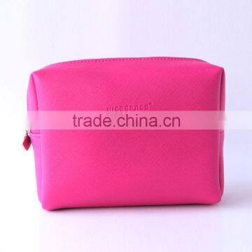 Square Zip Top Packing Cubes Cosmetic Bags Colorful Leather Cheap Price