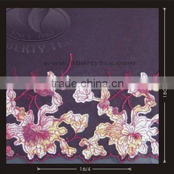 Printing embroidery floral heat cut lace