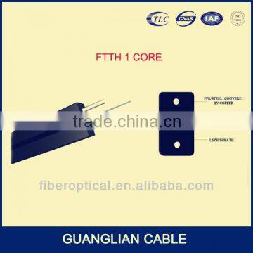 Indoor G657a LSZH sheath 1 core fiber optic drop cable made in china