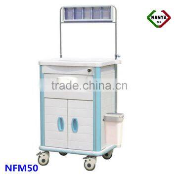 NFM50 ABS plsatic Anesthesia hospital treatment carts bedside trolley