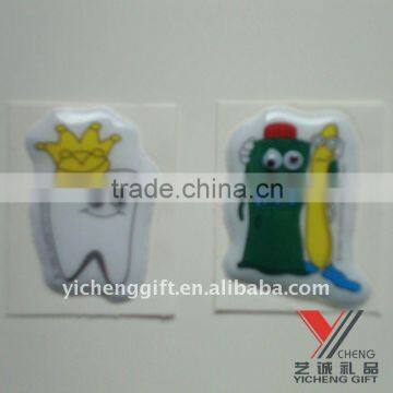 eyes shaking sponge stickers: clean tooth