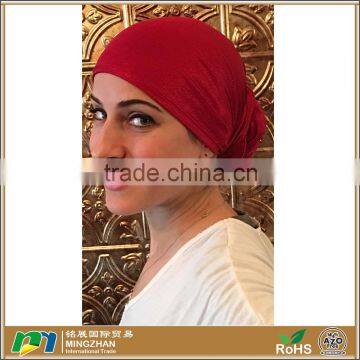 Women Premium Red Jersey Cotton Chemo Arab Head Scarf