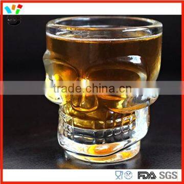 clear crystal skull head vodka whiskey shot glass set of 4