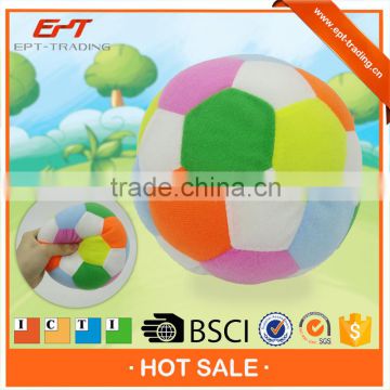 6 inch soft stuffed football with bell for baby