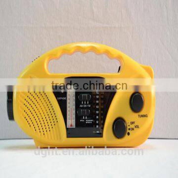 noaa radio power generation crank solar charger flashlight radio