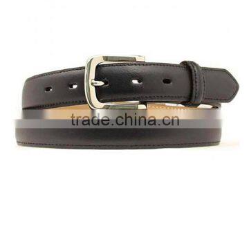 Men's Cowhide Leather Belt Black Smooth Leather Belt