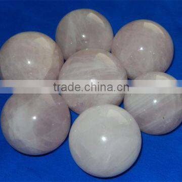 2016 Discounted Rose Quartz Crystal Balls with Pink Color : Wholesale Gemstone Balls