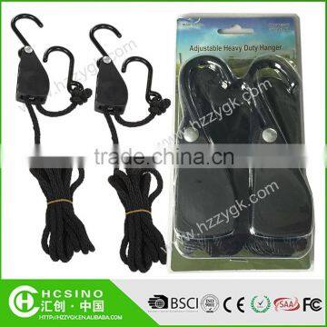 Hydroponics Pulley Hanger Light Fixture Wire Rope Ratchet / Flexible Rope Hanger