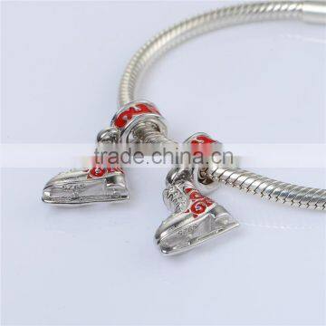 Custom Silver Beads Skate Shoe Charms Jewelry Wholesale photo-5