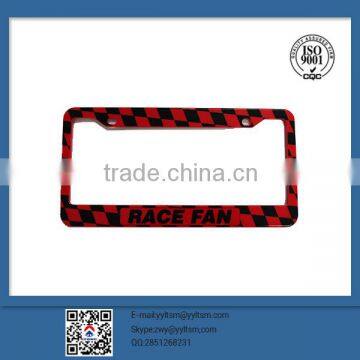 2015 Good Quality Embossing Logo Plastic License Plate Frame