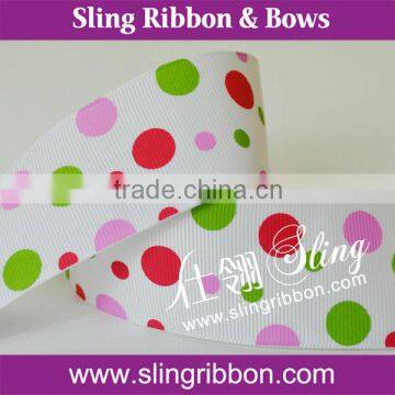 1.5 inch 38mm polka dot grosgrain ribbon