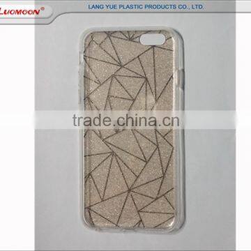 Soft Tpu Hard pc Two in One Double Side IMD Bling Glitter Phone Case Back Cover for Iphone 6s 6 Plus photo-3