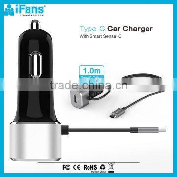 Univeral Car Charger USB Type C 3.0 Dual Output 5.4A OEM ROHS One Year Warranty