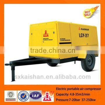 Kaishan 30m3/min,1.0Mpa, 200kw portable screw low noise oil free air compres