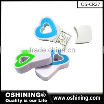 2016 Best Selling Mini Smart Card Reader-writer With Keyring (OS-CR27)