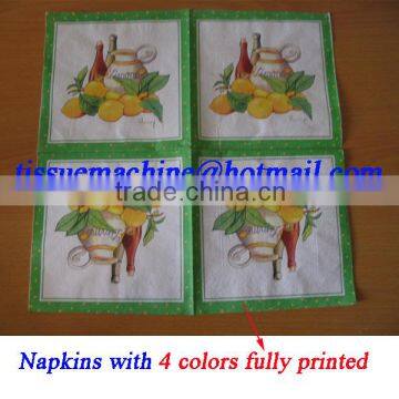 High Speed 4 Colors Printing Flexographic Printing Napkin Machine photo-2