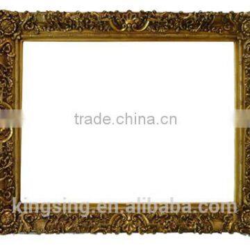 beautiful golden resin frame for pictures resin decorative mirror frame wall decoration