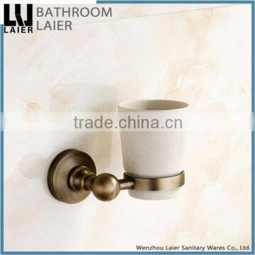 Simple Bathroom Fittings Zinc Alloy Antique Bronze Finishing Bathroom Sanitary Items Wall Mounted Tumbler Holder