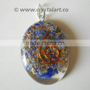 Lapis Lazuli Reiki Symbol Orgone Pendants