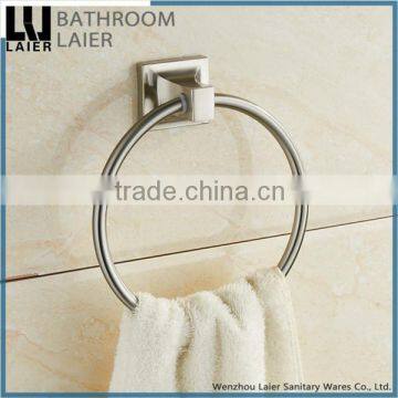 Contemporary Made In China Bigger Zinc Alloy Brush Nicked Bathroom Sanitary Items Wall Mounted Towel Ring