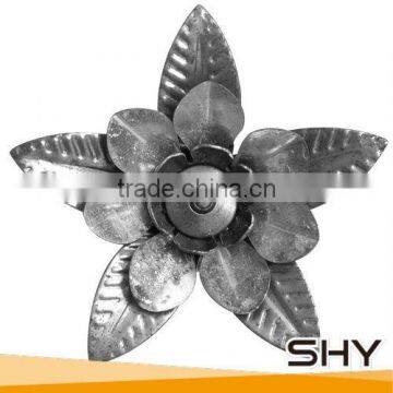 Decorative wrought iron stamping leaves and flowers