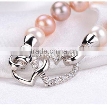 9-10mm Pearl Bailey Silver Copper Bead Cheappearl Necklace