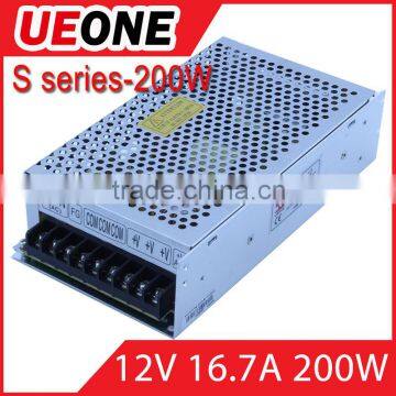 12V 16.7A 200W AC/DC Switching power supply CE ROHS