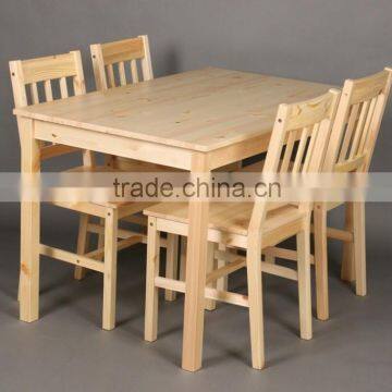 simple new design solid wood dining table and solid wood chair ITEM NO.01