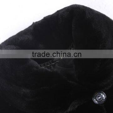 Wholesale Long Black Leisure Mink Women Winter Fur Coat photo-3