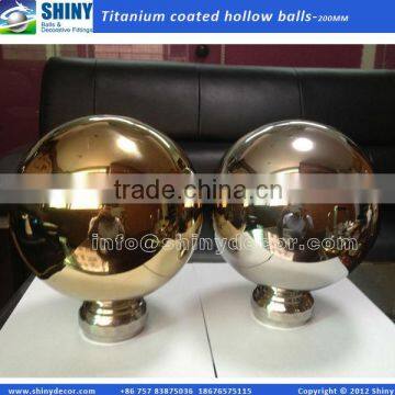 200mm stainless steel hollow ball with titanium coated