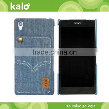 Denim cases with card cover For Sony Xperia Z2 mobile phone cases