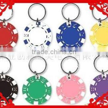 Key chain poker chips